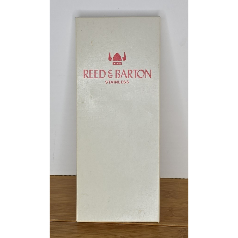Reed & Barton Boxed Set 6 Wood Handled Color Coded Stainless Steel Fondue Forks